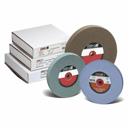 CGW ABRASIVES Straight Bench and Pedestal Grinding Wheel, 6 in Dia x 1/2 in THK, 1 in Center Hole, 60 Grit, Alumin 38004